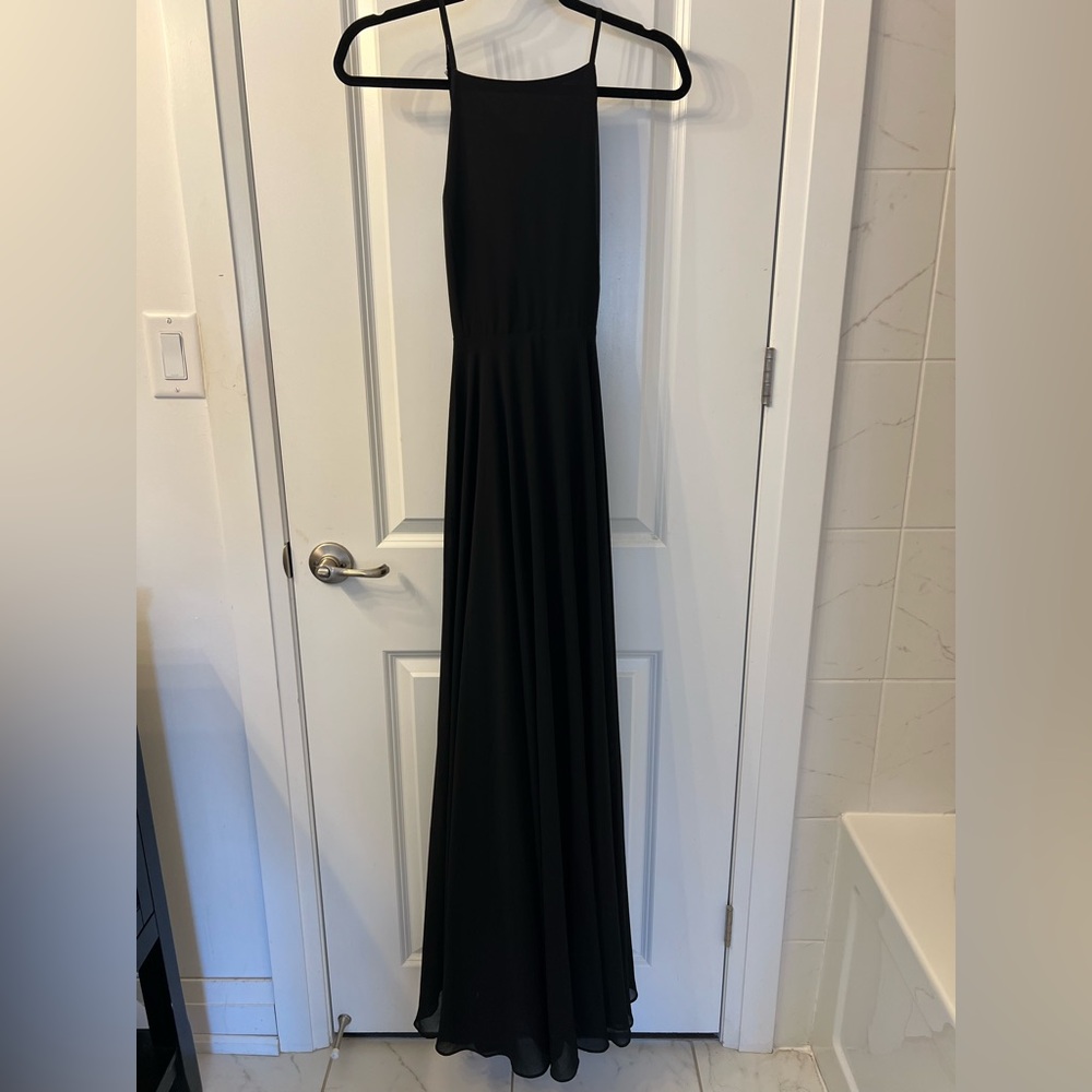 Black High Neck Gown